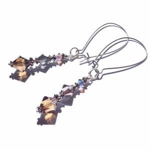 Bohemian Gypsy Glam Long Earrings Topaz Bling Hoop